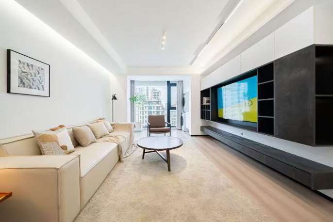 Brand new big 2brs floor heating near Huang pu river line 9