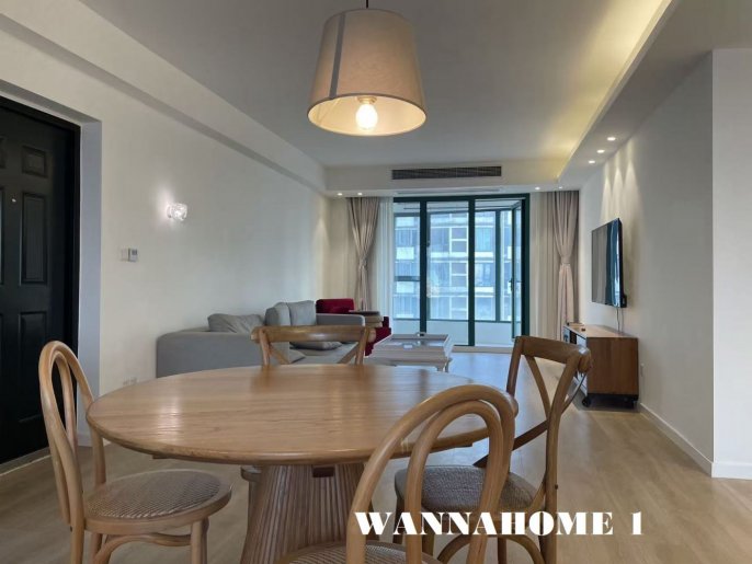 Great Compound+Modern&Spacious 2Bdrs 1Bath Apt+L13/3/4 Jin Sha Jiang Rd+Global Harbor