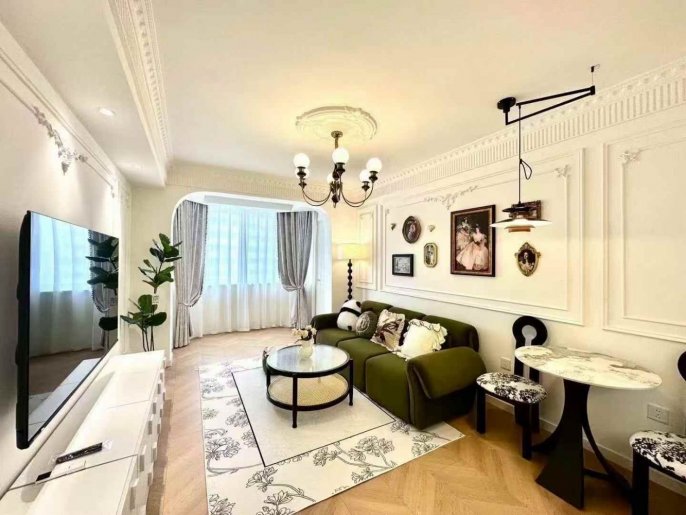 Zhenping rd/modern 1br 2lr@L3/4/7,floor heating/big living room