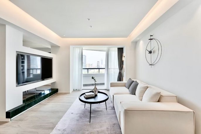 South Shaanxi Rd metro/2br1bt/central AC/floor heat/oven