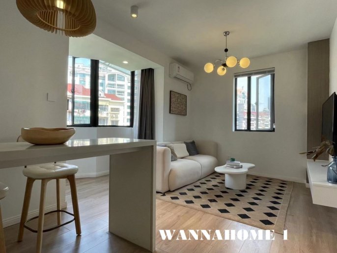 Really Bright&Modern&Spacious 1Bdr 1Bath Apt+L13/14 Wu Ning Rd+Big Covered Balcony
