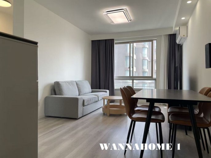 Great Compound+Spacious&Modern&Bright 1Bdr 1Bath Apt+Jing An Temple+Awesome View